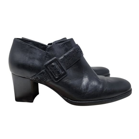 Clarks Artisan Collection Black Leather Upper Ankle Boots Women's 7.5 - Picture 5 of 10